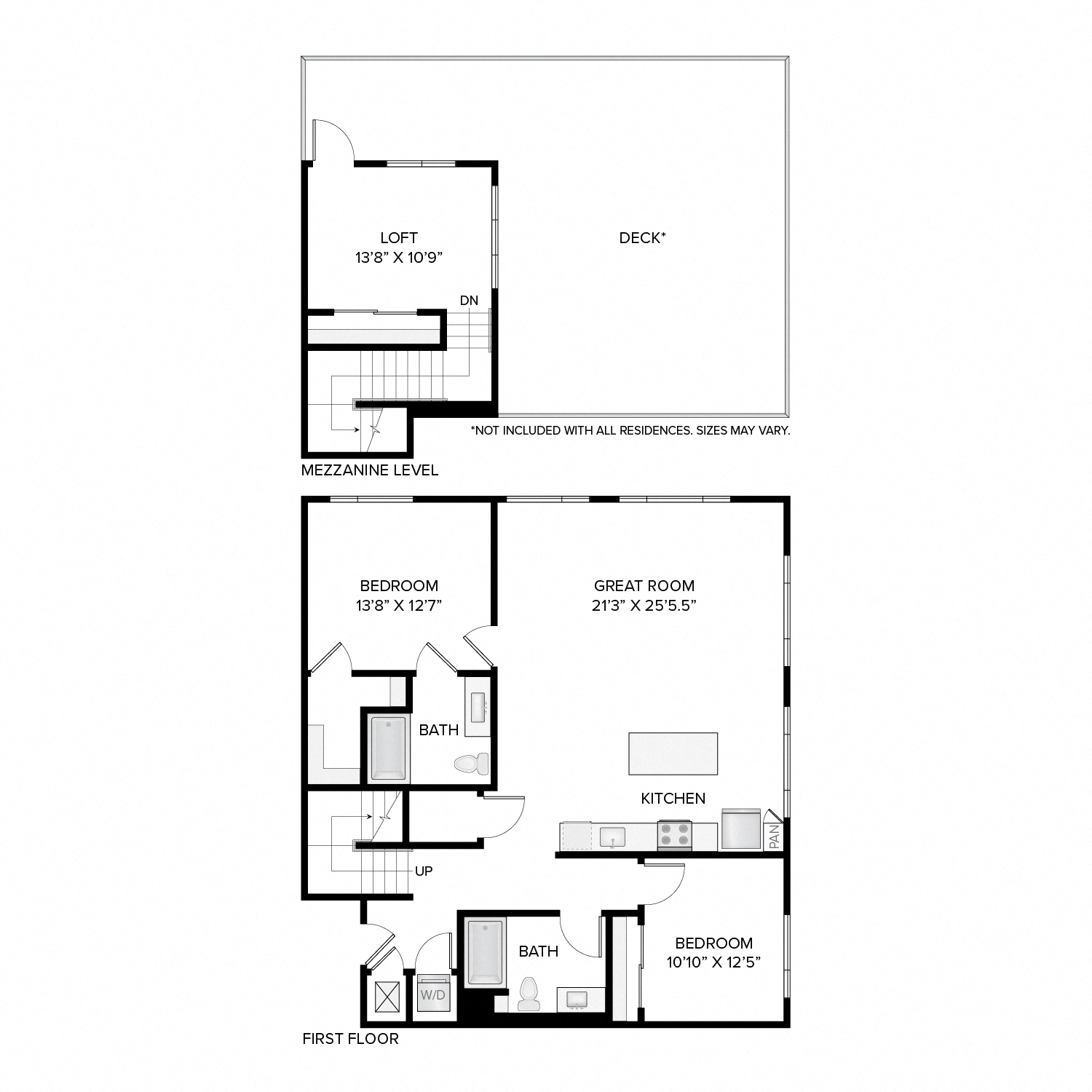 Floor plan layout diagram for The Clay Loft